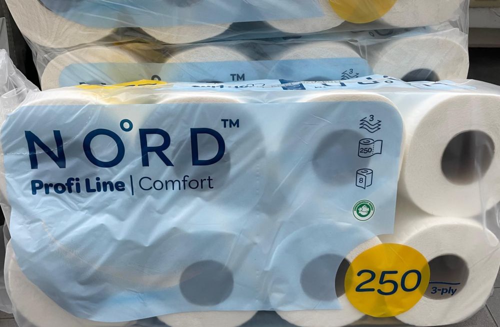 Toilettenpapier 3-lagig aus 100 % Cellulose