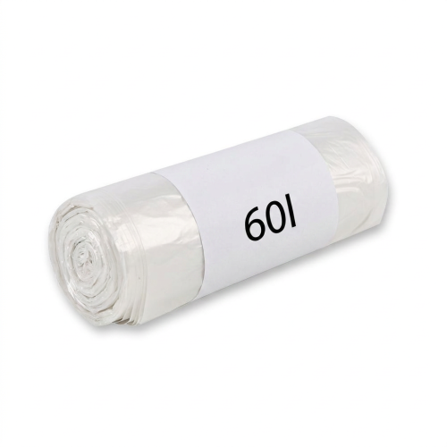 Müllbeutel 60 Liter, transparent